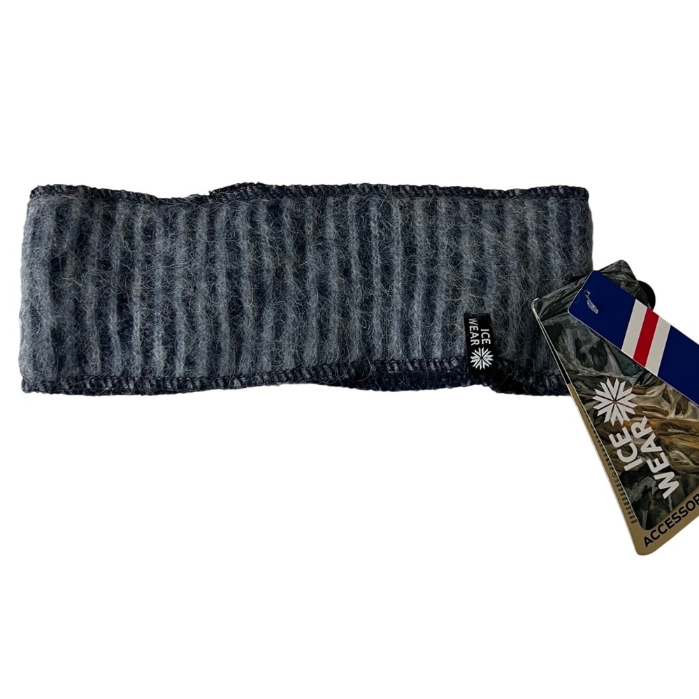 Icewear Headband Womens One‎ Size Blue Striped 100% Icelandic Wool 1825005